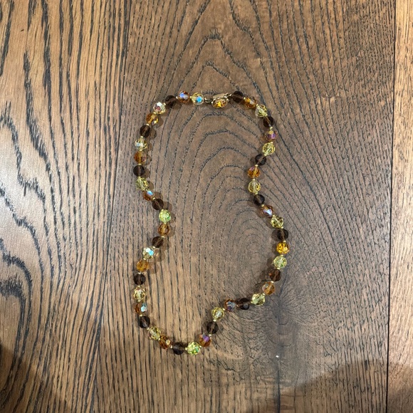 Vintage Jewelry - Vintage Multicolor Brown Beaded Necklace